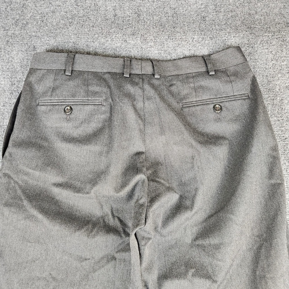 Lauren Ralph Lauren Mens Gray Dress Pants 36W x 32L Flat Front Straight Leg - Picture 7 of 7